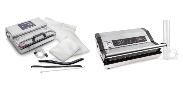 Side by side images of Avid Armor A100 and Avid Armor A420 vacuum sealers.