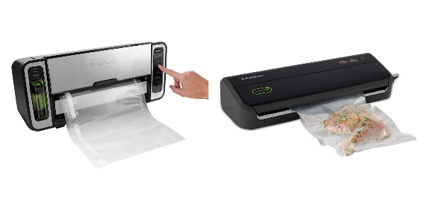 Side by side images of FoodSaver 5860 and FoodSaver FM2000 vacuum sealers.