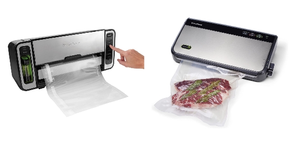 Side by side images of FoodSaver 5860 and FoodSaver FM2435 vacuum sealers.