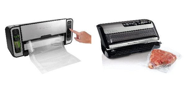 Side by side images of FoodSaver 5860 and FoodSaver FM5200 vacuum sealers.