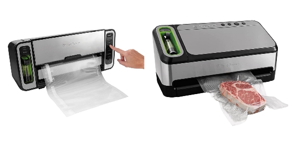 Side by side images of FoodSaver 5860 and FoodSaver V4840 vacuum sealers.