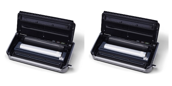 Side by side images of FoodSaver FM2100 and FoodSaver FM2435 vacuum sealers.