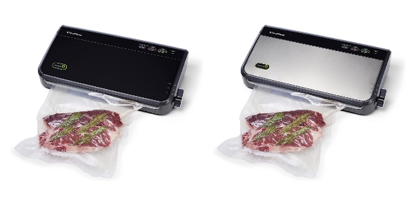 Side by side images of FoodSaver FM2100 and FoodSaver FM2435 vacuum sealers.