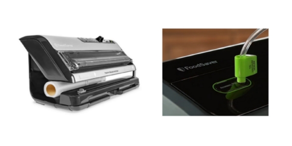 Side by side images of FoodSaver FM5200 and FoodSaver FM2000 vacuum sealers.