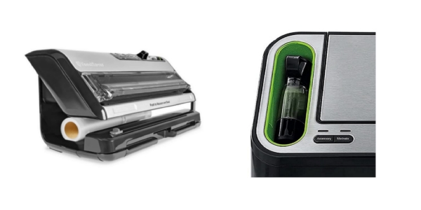 Side by side images of FoodSaver FM5200 and FoodSaver V4400 vacuum sealers.