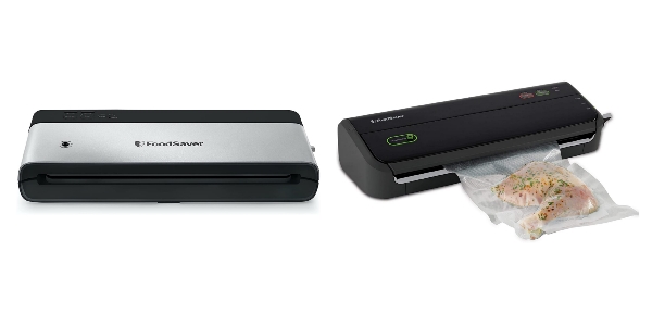 Side by side images of FoodSaver VS0150 and FoodSaver FM2000 vacuum sealers.