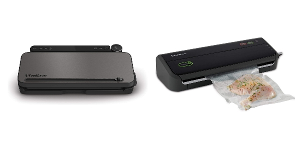 Side by side images of FoodSaver VS3150 and FoodSaver FM2000 vacuum sealers.