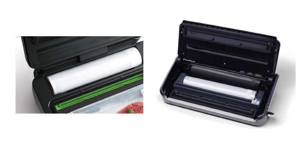 Side by side images of FoodSaver VS3150 and FoodSaver FM2100 vacuum sealers.