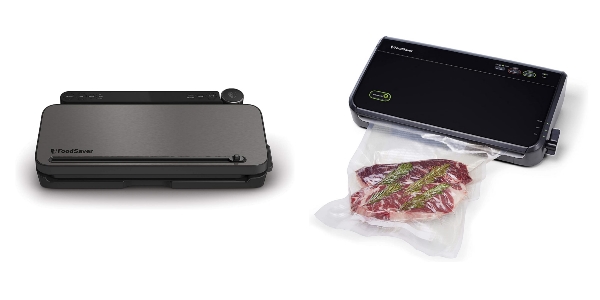 Side by side images of FoodSaver VS3150 and FoodSaver FM2100 vacuum sealers.