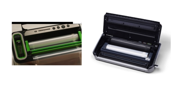 Side by side images of FoodSaver V4840 and FoodSaver FM2100 vacuum sealers.