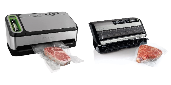 Side by side images of FoodSaver V4840 and FoodSaver FM5200 vacuum sealers.