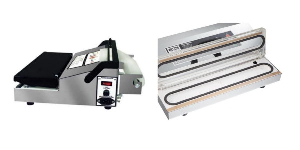 Side by side images of Weston Pro-1100 and Weston Pro-2600 vacuum sealers.